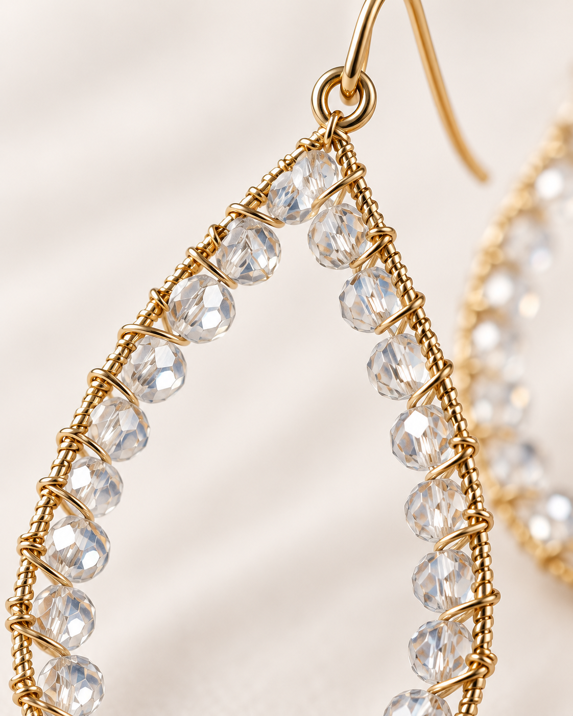 Golden Hour Crystal Teardrop Earrings