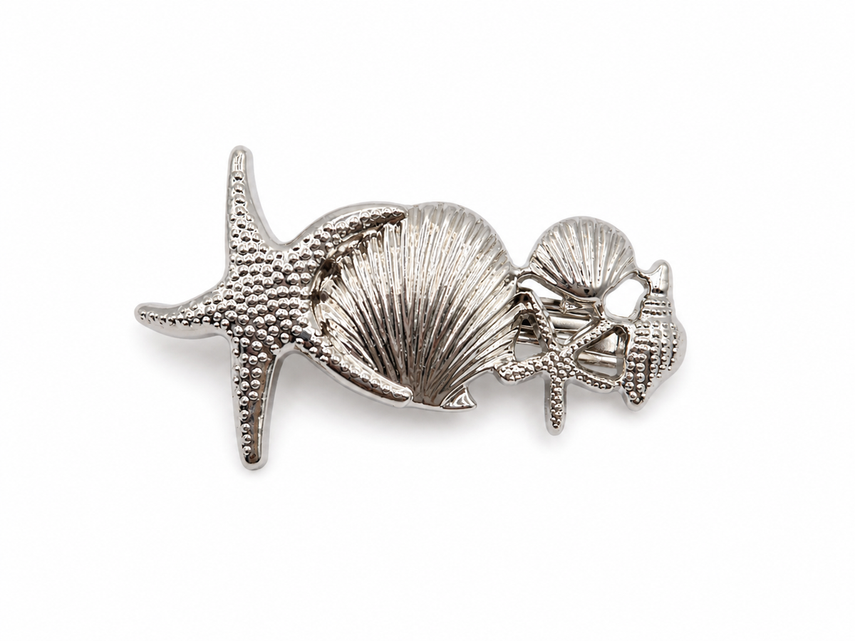 Seaside Shell Hair Barrette – Coastal Starfish Clip