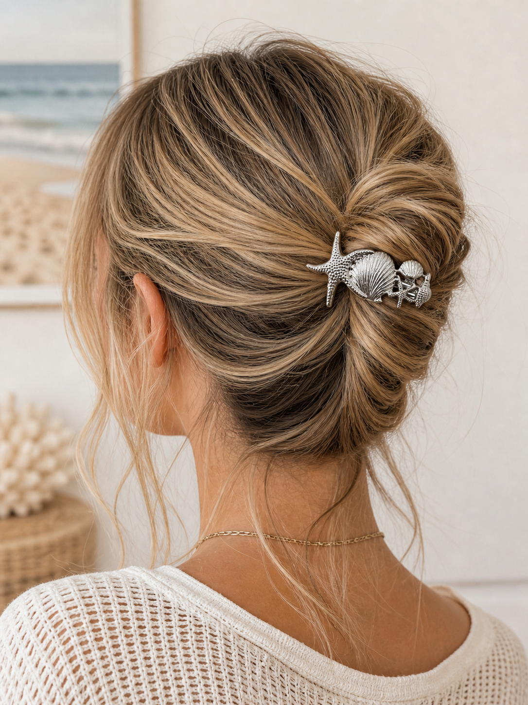 Seaside Shell Hair Barrette – Coastal Starfish Clip