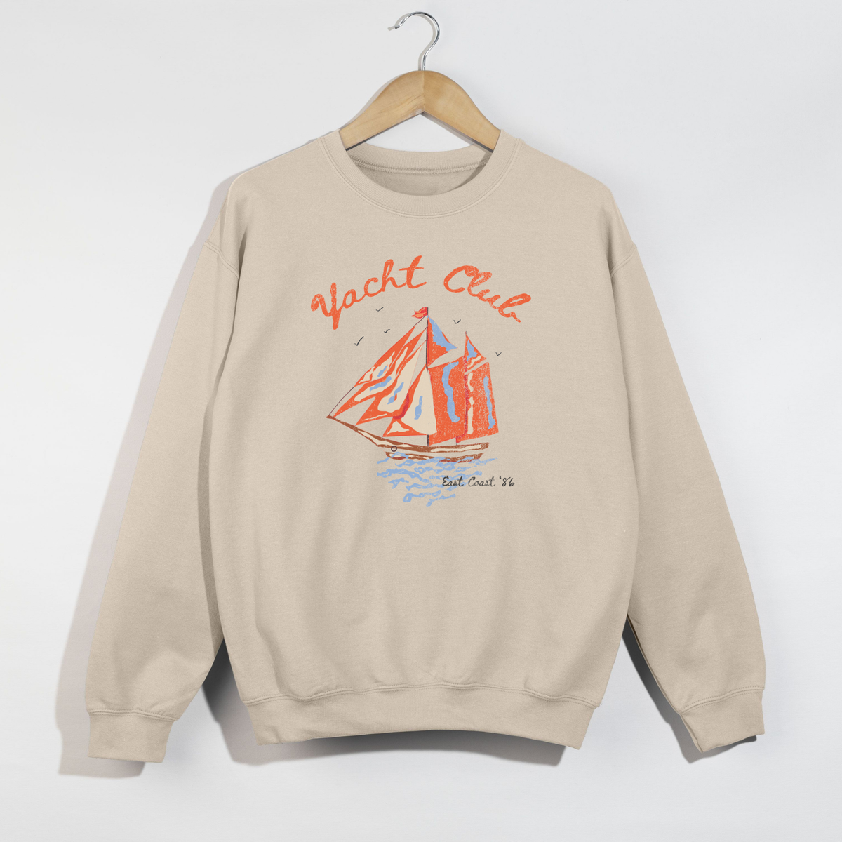 Yacht Club Sweatshirt – Coastal Graphic Crewneck
