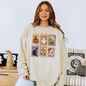 Halloween Stamps Crewneck Sweatshirt | Vintage Spooky Graphic Pullover