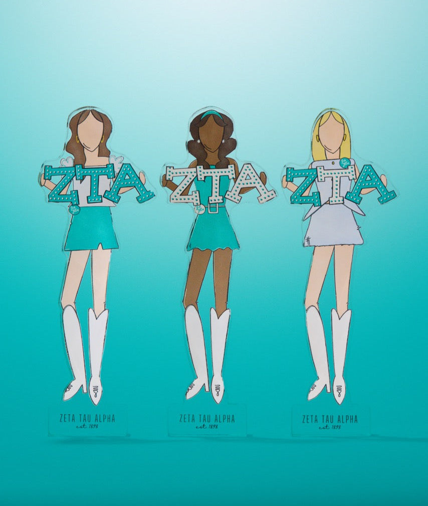 Zeta Tau Alpha Acrylic Block Shelfie