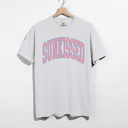 Sunkissed Graphic Tee – Summer Vintage College Font T-Shirt
