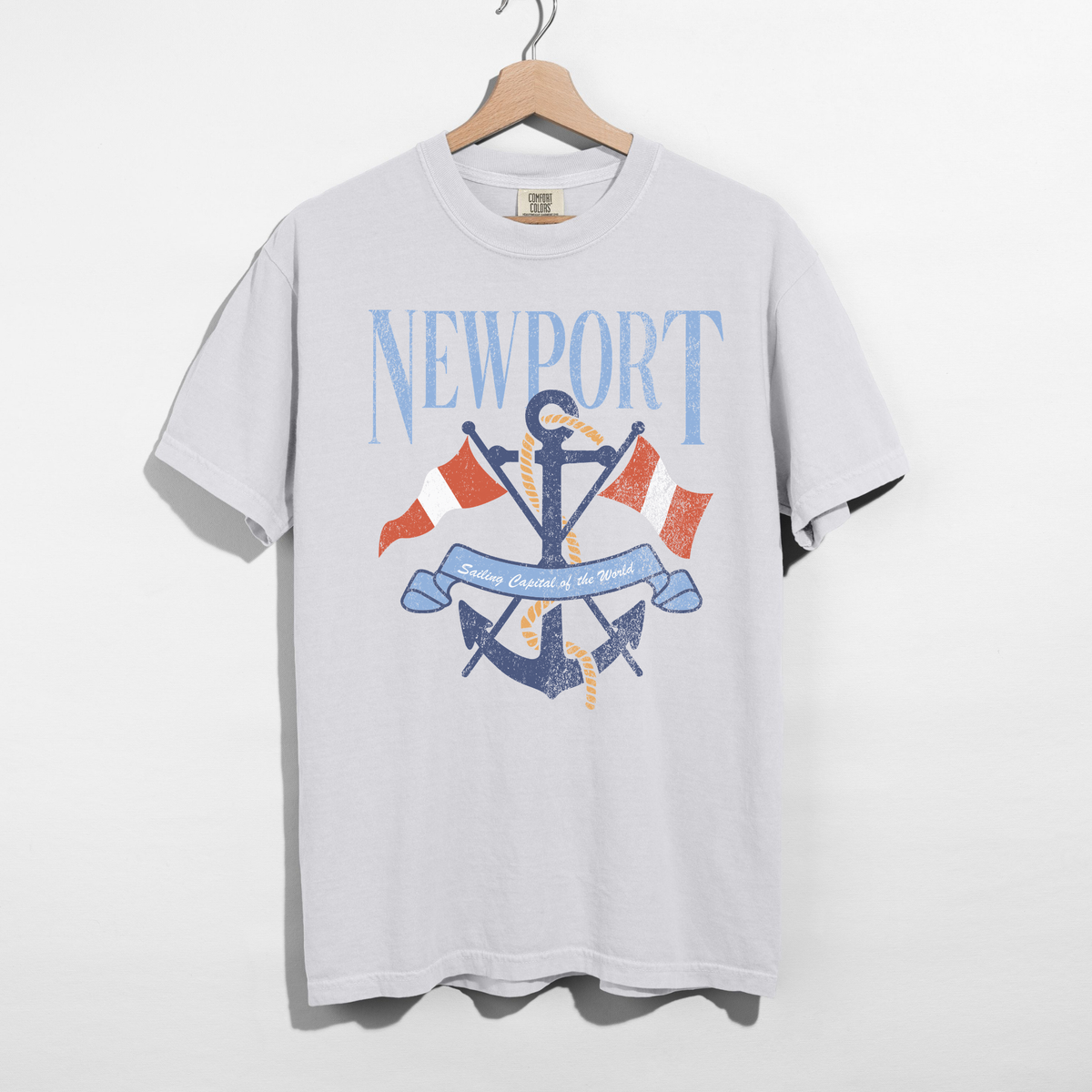 Newport Sailing Graphic Tee – Coastal Anchor Shirt