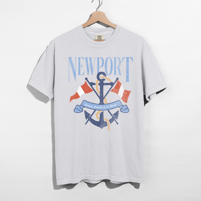 Newport Sailing Graphic Tee – Coastal Anchor Shirt
