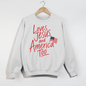 Loves Jesus and America Too Patriotic Sweatshirt