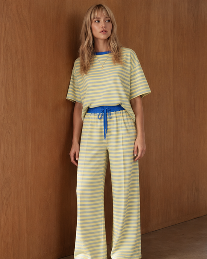 Lexie Drawstring Elastic Waist 2pcs Pant Set